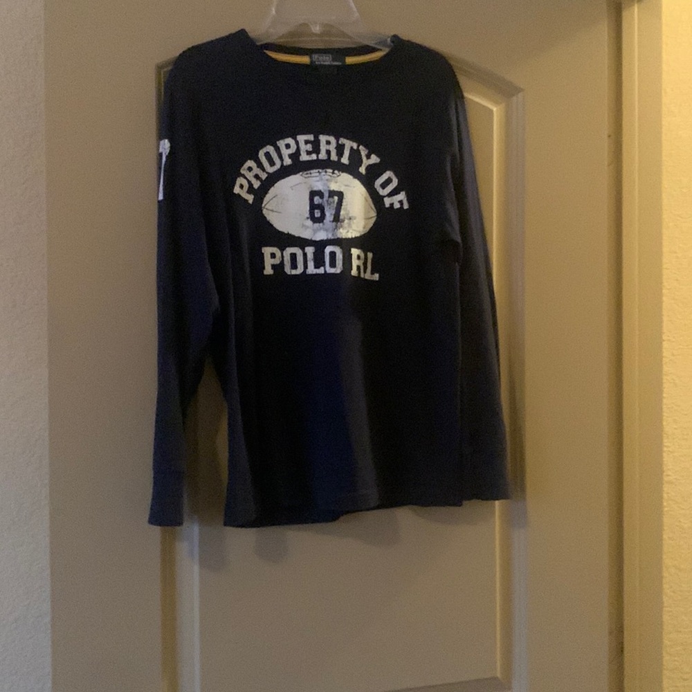 Navy Polo Long Sleeve Shirt